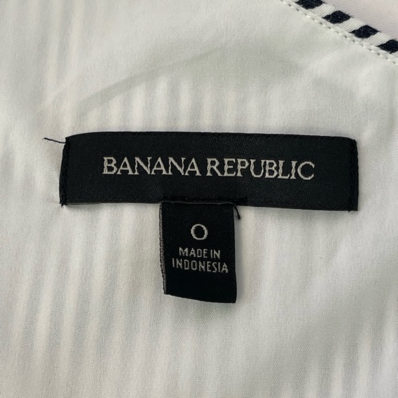 Banna Republic One Shoulder Ruffle Detail Stripped Top Size 0 - Picture 5 of 8